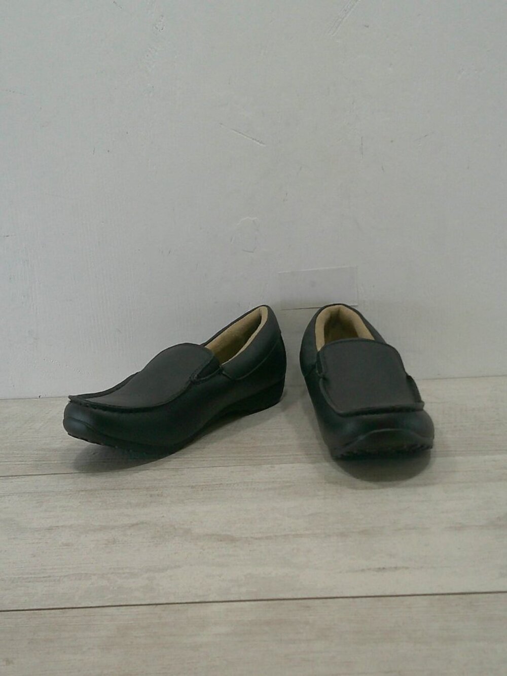The Children's Place Black Leather Loafers Slip On Dress Shoes Boys Size 5 | NWT